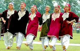 Kashmiri Rouf dancers performing in traditional attire